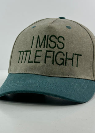 I MISS TITLE FIGHT custom embroidery SnapBack hat band