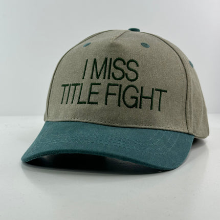 I MISS TITLE FIGHT custom embroidery SnapBack hat band