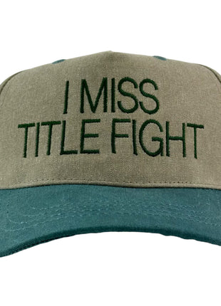 I MISS TITLE FIGHT custom embroidery SnapBack hat band
