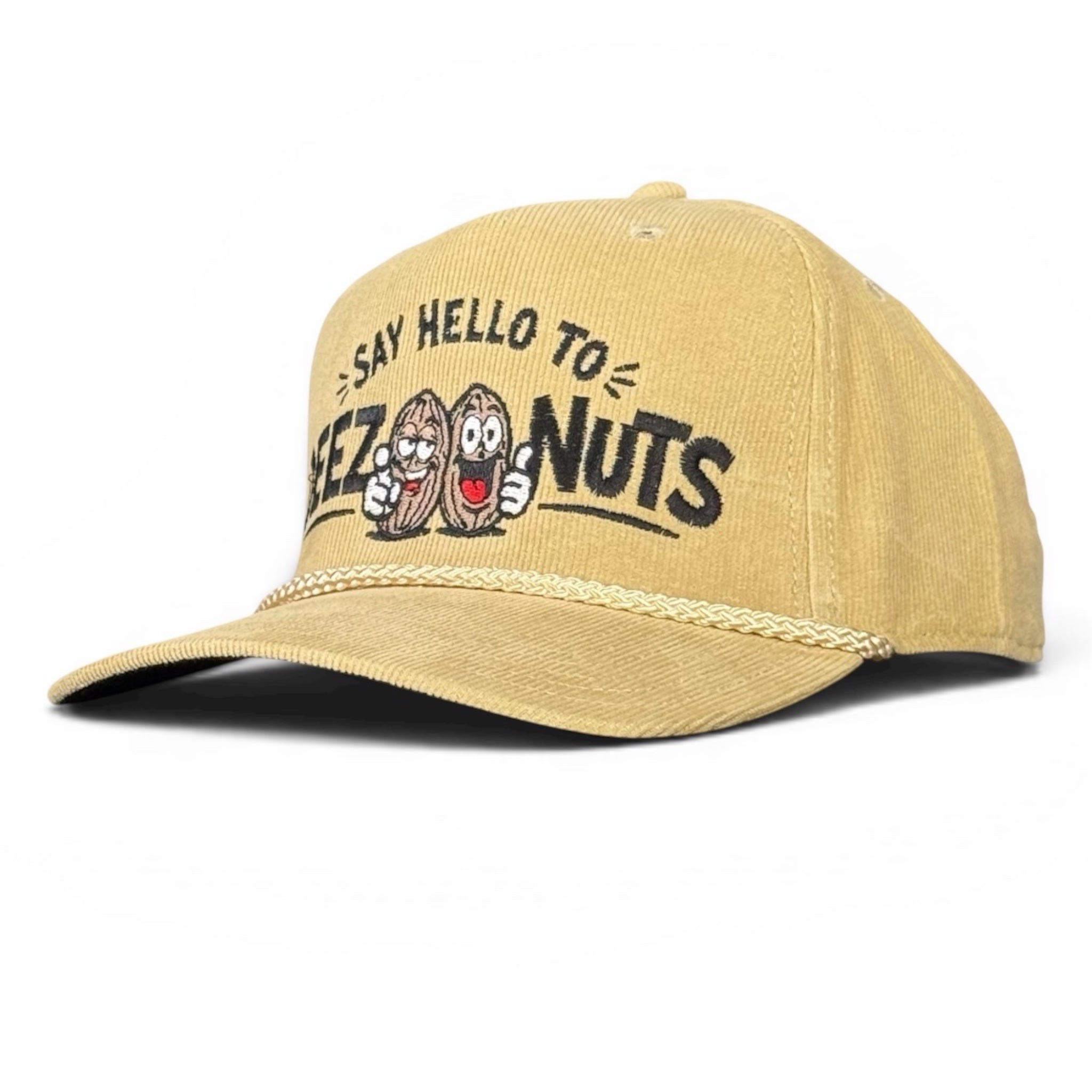 Say Hello To Deez Nuts Corduroy Rope Hat Funny Embroidered