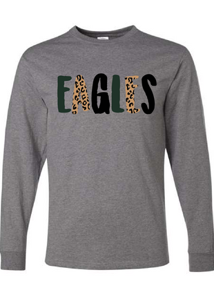 Eagles Gray Longsleve Custom Printed T-Shirt