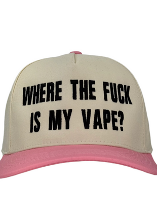 Where The F Is My Vape Custom Embroidered Snapback