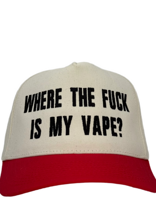 Where The F Is My Vape Custom Embroidered Snapback