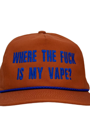Where The F Is My Vape Custom Embroidered Snapback