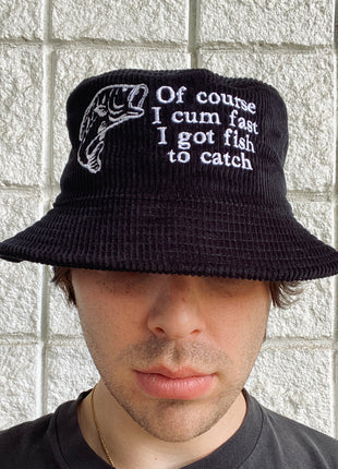 Of Course Embroidered Bucket Hat