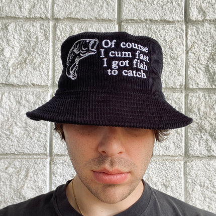 Of Course Embroidered Bucket Hat
