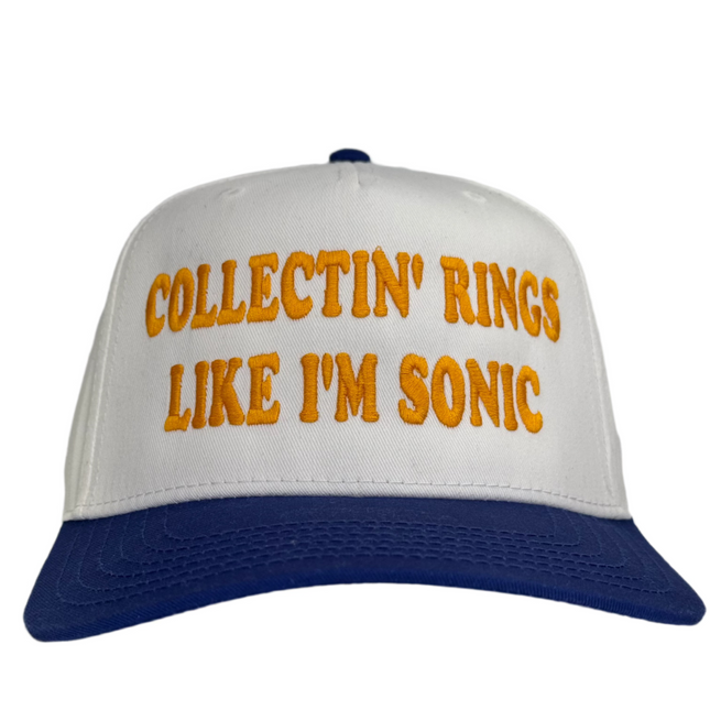 Collecting Rings Like I'm Sonic Custom Embroidered Hat