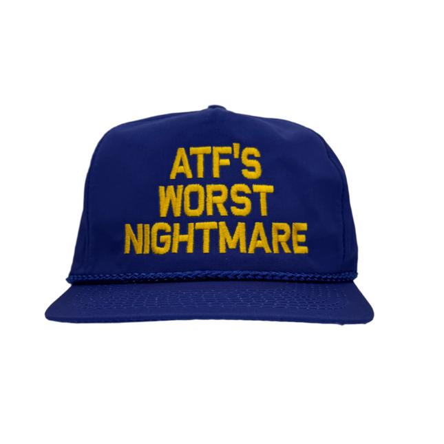 ATF’S Worst Nightmare Custom Embroidered Blue Hat