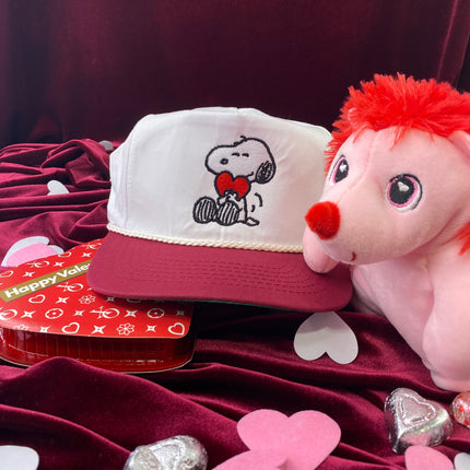 Valentines Day Gift Set Custom Embroidered Hat & Stuffed Animal