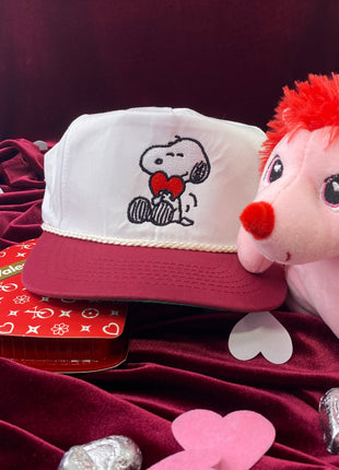Valentines Day Gift Set Custom Embroidered Hat & Stuffed Animal