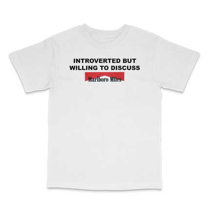 Introverted But Willing To Discuss Miles Custom Printed T-Shirt
