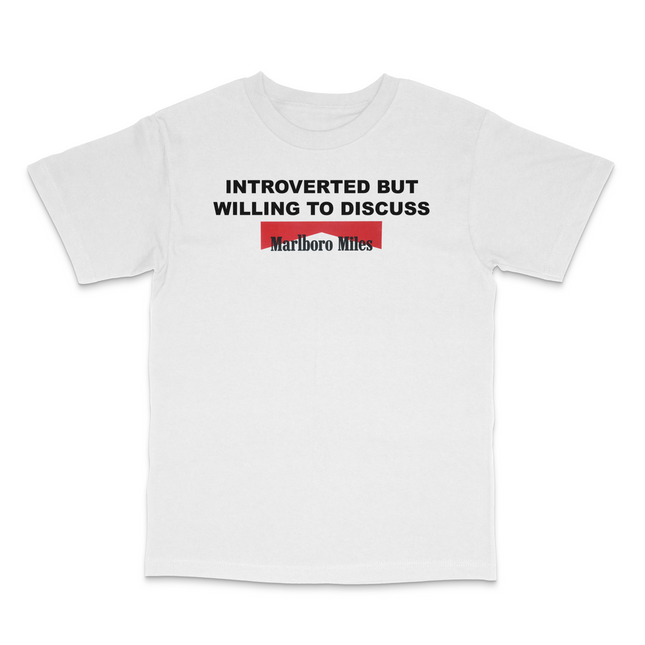 Introverted But Willing To Discuss Miles Custom Printed T-Shirt