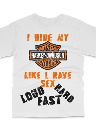 I Ride My Motorcycle Custom Printed T-Shirt