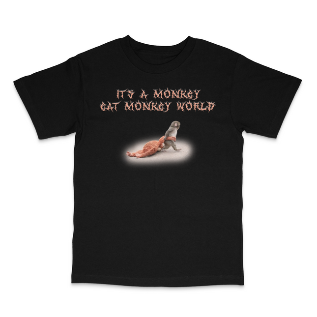 It's A Monkey Eat Monkey World Custom Printed T-Shirt