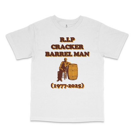 RIP Barrel Man Custom Printed T-Shirt