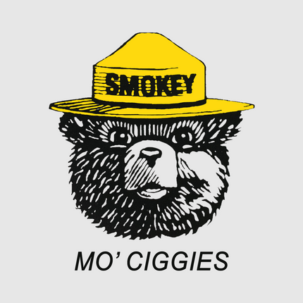 Smokey Mo' Ciggies Custom Printed Cream/Black Ringer T-shirt