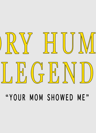 DRY HUMP LEGEND Custom Printed Cream/Black Ringer T-Shirt