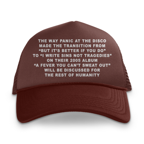 The Way Panic At The Disco Custom Printed Hat