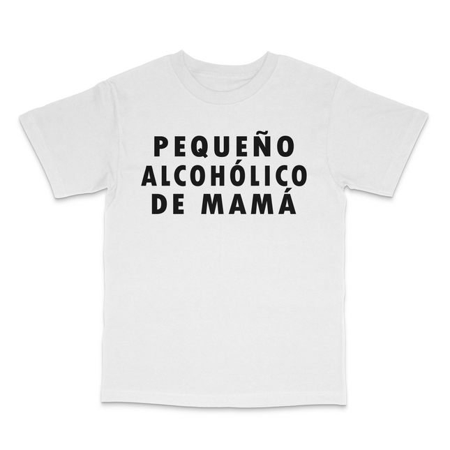 Pequeno Alcoholico De Mama Custom Printed T-Shirt