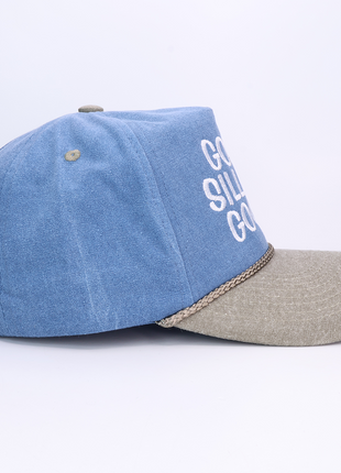 GOD'S SILLIEST GOOSE Tall Crown Snapback with rope Hat Cap Custom Embroidery