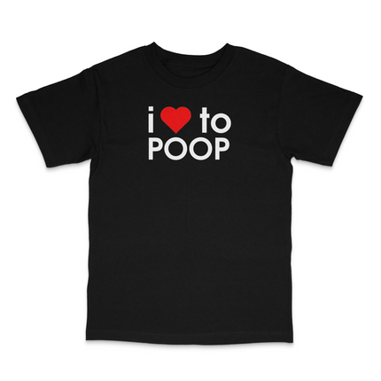 I Love Poo Custom Printed T-Shirt