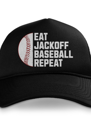 Eat Baseball Repeat Custom Printed Hat