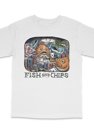 Fish and Chips Custom Printed T-Shirt