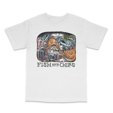 Fish and Chips Custom Printed T-Shirt