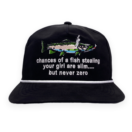 Chances of a Fish Stealing Your Girl Custom Embroidered Hat