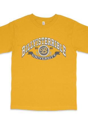 Billy University Custom Printed T-Shirt Billy is Terrible