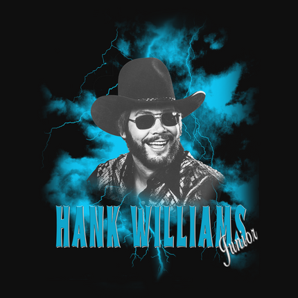Hank Williams Junior CUSTOM PRINTED BLACK T-SHIRT
