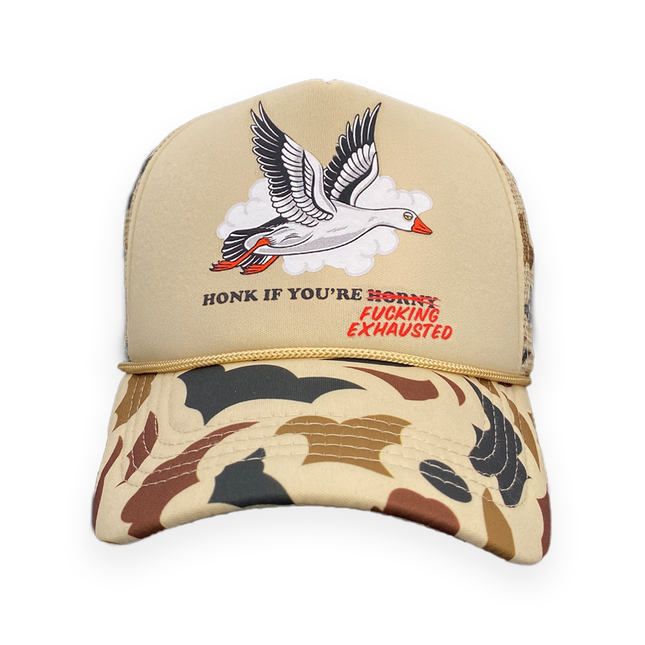 Honk If Youre Exhausted Custom Printed Hat