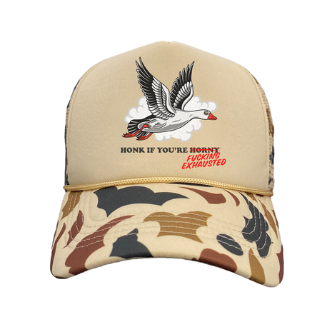 Honk If You're Exhausted Custom Printed Hat