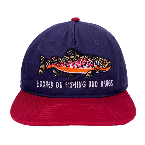 Hooked On Fishing and Drugs Custom Embroidered Hat
