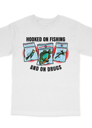 Hooked On Fishing Custom Printed T-Shirt
