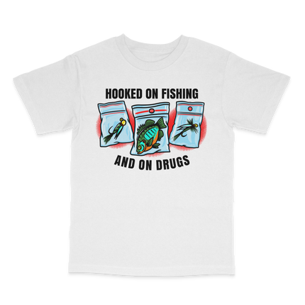 Hooked On Fishing Custom Printed T-Shirt