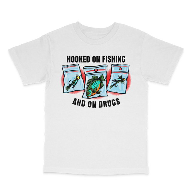 Hooked On Fishing Custom Printed T-Shirt