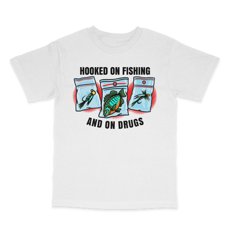 Hooked On Fishing Custom Printed T-Shirt