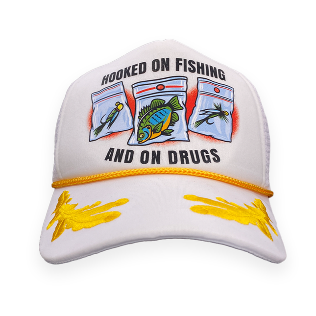 Hooked On Fishing Custom Printed Hat