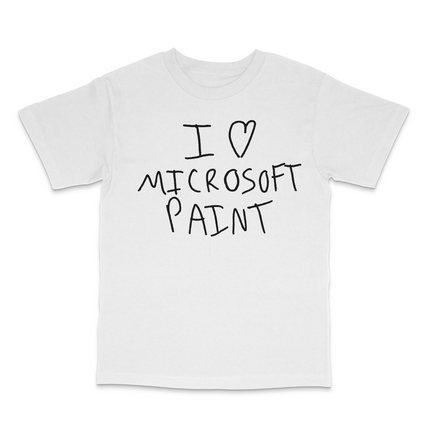 I Love MS Paint Custom Printed T-Shirt
