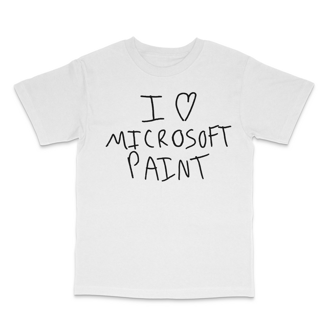 I Love MS Paint Custom Printed T-Shirt