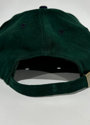 ALL MY MONEY GOES TO BEER AND CIGARETTES Vintage Green Mid Crown Strapback Cap Hat Funny Custom Embroidered Bradley Weber Collab