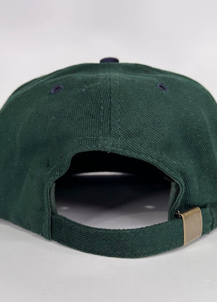Mushrooms and lone star on a green Mid Crown Strapback Hat Cap