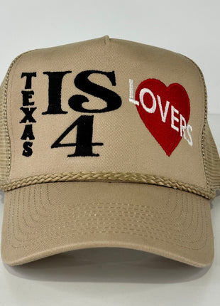 TEXAS IS 4 lOVERS Mesh Trucker SNAPBACK CAP FUNNY HAT CUSTOM EMBROIDERED