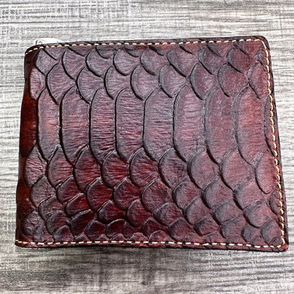 Vintage Alligator Embossed Cowhide Money Clip Wallet