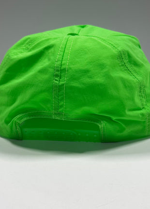 Beer on a neon green SnapBack hat cap with rope Collab rowdy Roger custom embroidery