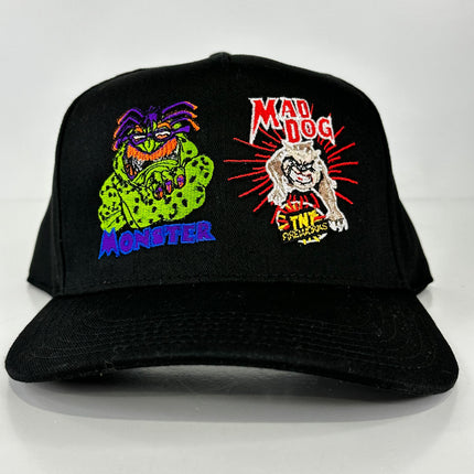 TNT FIREWORKS MAD DOG TNT & MONSTER BLACK SNAPBACK CAP HAT Official Collab Custom Embroidered