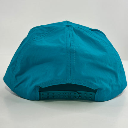 BIG OR SMALL I LIKE EM ALL Nylon Teal SnapBack Cap Hat Custom Embroidered Collab Rowdy Roger