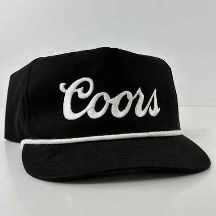 Coors Beer Mid Crown Rope SnapBack Cap Hat Custom Embroidered
