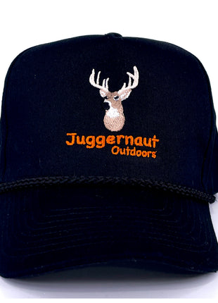 Juggernaut outdoors custom Embroidered Black Rope SnapBack